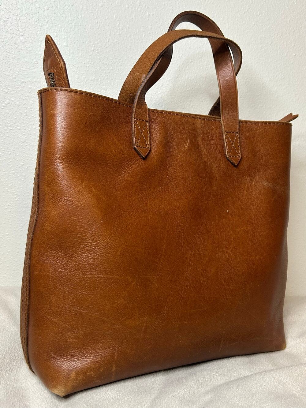 Madewell Zip-Top Transport Crossbody Bag Brown Leather Style J1951
